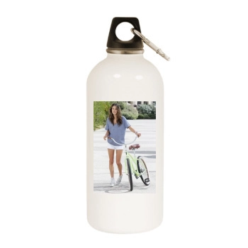 Alessandra Ambrosio White Water Bottle With Carabiner