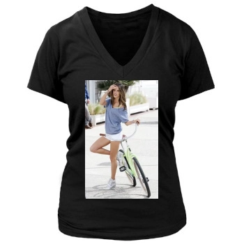 Alessandra Ambrosio Women's Deep V-Neck TShirt