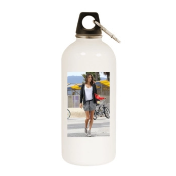 Alessandra Ambrosio White Water Bottle With Carabiner