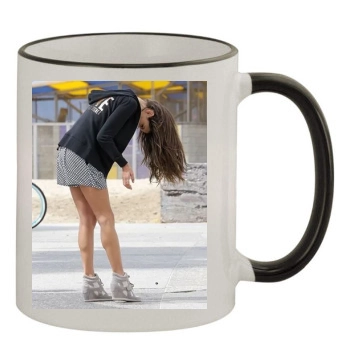 Alessandra Ambrosio 11oz Colored Rim & Handle Mug