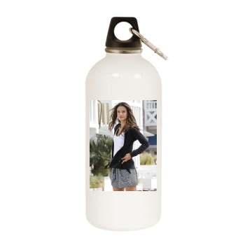 Alessandra Ambrosio White Water Bottle With Carabiner