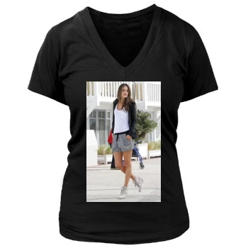 Alessandra Ambrosio Women's Deep V-Neck TShirt