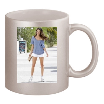 Alessandra Ambrosio 11oz Metallic Silver Mug