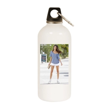 Alessandra Ambrosio White Water Bottle With Carabiner