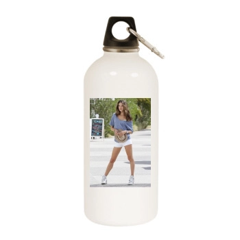 Alessandra Ambrosio White Water Bottle With Carabiner