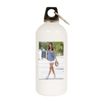 Alessandra Ambrosio White Water Bottle With Carabiner