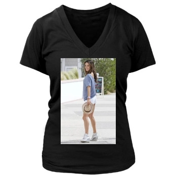 Alessandra Ambrosio Women's Deep V-Neck TShirt