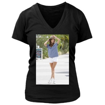 Alessandra Ambrosio Women's Deep V-Neck TShirt