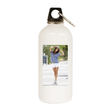 Alessandra Ambrosio White Water Bottle With Carabiner