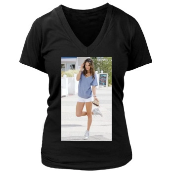 Alessandra Ambrosio Women's Deep V-Neck TShirt