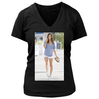 Alessandra Ambrosio Women's Deep V-Neck TShirt