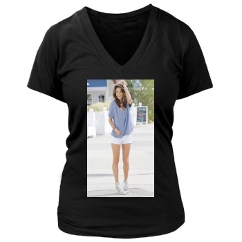 Alessandra Ambrosio Women's Deep V-Neck TShirt