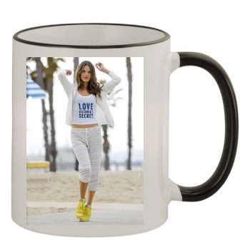 Alessandra Ambrosio 11oz Colored Rim & Handle Mug