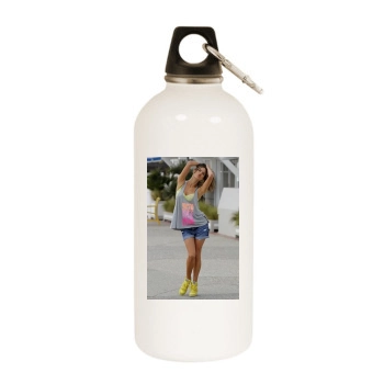 Alessandra Ambrosio White Water Bottle With Carabiner