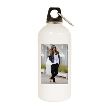 Alessandra Ambrosio White Water Bottle With Carabiner