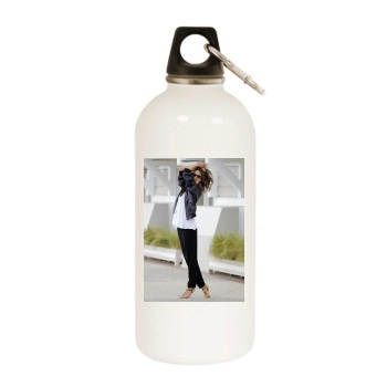 Alessandra Ambrosio White Water Bottle With Carabiner