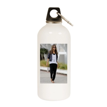 Alessandra Ambrosio White Water Bottle With Carabiner