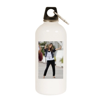 Alessandra Ambrosio White Water Bottle With Carabiner