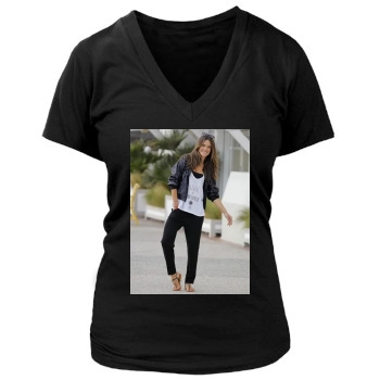 Alessandra Ambrosio Women's Deep V-Neck TShirt