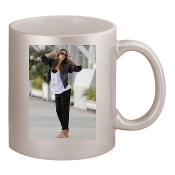 Alessandra Ambrosio 11oz Metallic Silver Mug