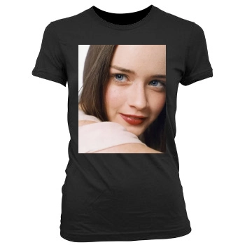 Alexis Bledel Women's Junior Cut Crewneck T-Shirt