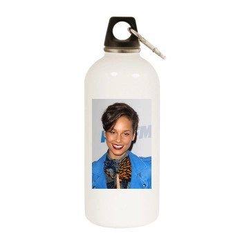 Alicia Keys White Water Bottle With Carabiner