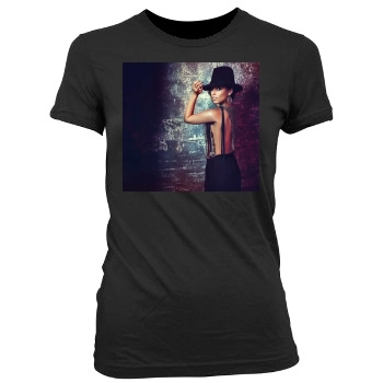 Alicia Keys Women's Junior Cut Crewneck T-Shirt