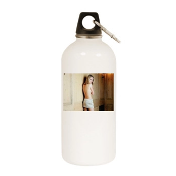 Amanda Holden White Water Bottle With Carabiner