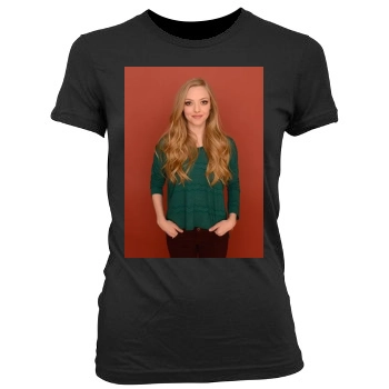 Amanda Seyfried Women's Junior Cut Crewneck T-Shirt