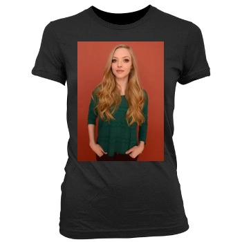 Amanda Seyfried Women's Junior Cut Crewneck T-Shirt