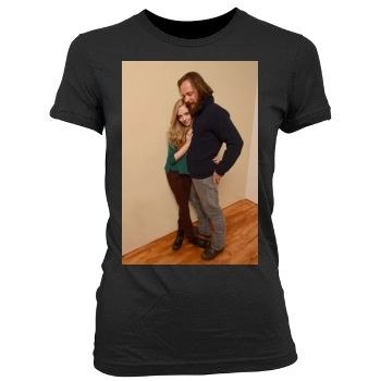 Amanda Seyfried Women's Junior Cut Crewneck T-Shirt