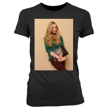 Amanda Seyfried Women's Junior Cut Crewneck T-Shirt