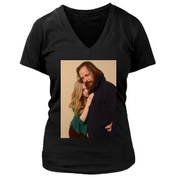 Amanda Seyfried Women's Deep V-Neck TShirt