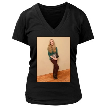 Amanda Seyfried Women's Deep V-Neck TShirt