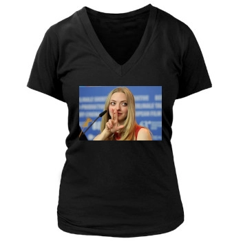 Amanda Seyfried Women's Deep V-Neck TShirt