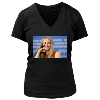 Amanda Seyfried Women's Deep V-Neck TShirt