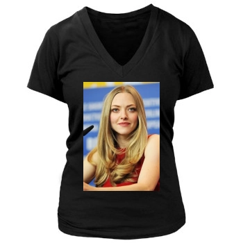 Amanda Seyfried Women's Deep V-Neck TShirt