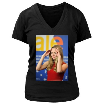 Amanda Seyfried Women's Deep V-Neck TShirt