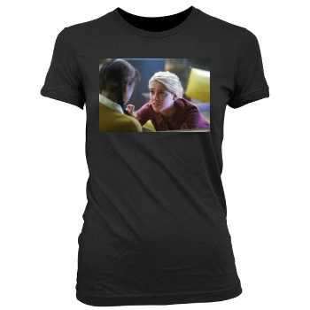 Amber Heard Women's Junior Cut Crewneck T-Shirt