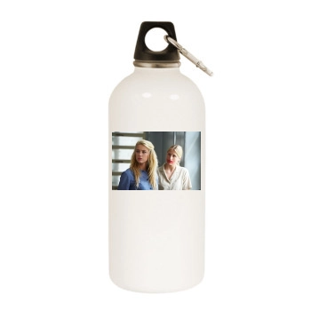 Amber Heard White Water Bottle With Carabiner