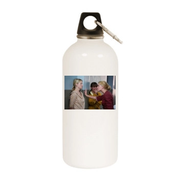 Amber Heard White Water Bottle With Carabiner