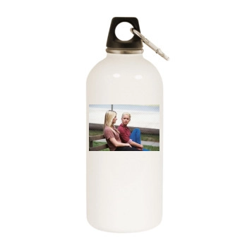 Amber Heard White Water Bottle With Carabiner