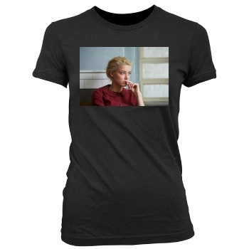 Amber Heard Women's Junior Cut Crewneck T-Shirt