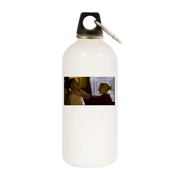 Amber Heard White Water Bottle With Carabiner