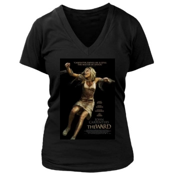 Amber Heard Women's Deep V-Neck TShirt