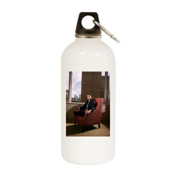 Andrew Garfield White Water Bottle With Carabiner