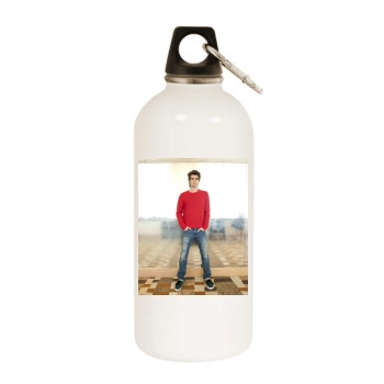 Andrew Garfield White Water Bottle With Carabiner