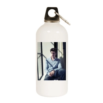 Andrew Garfield White Water Bottle With Carabiner