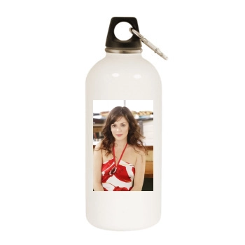 Anna Friel White Water Bottle With Carabiner