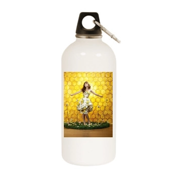 Anna Friel White Water Bottle With Carabiner